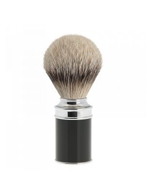 Muhle Safety Shaving Brush  Black Resin Silver Tip Badger 19mm