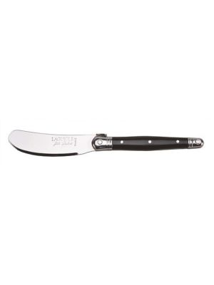 Laguiole Jean Dubost Single Spreader Knife Black Color Handle
