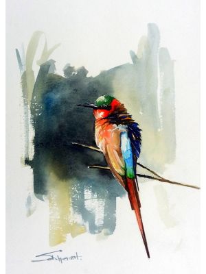Card CARMINE BEE EATER  A6 SkillyArt