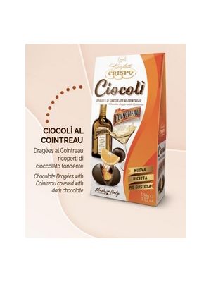 Crispo Choc Cointreau 100g Dark Choc Liquer Filled Dragees
