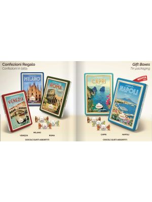 Crispo Choc Italian City Retro Gift Tins Assort 200 g VCRMN