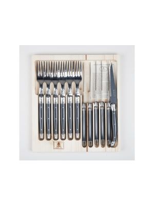 Laguiole 12 Knife & Fork Set TONIC COOL GREY STD 1.2