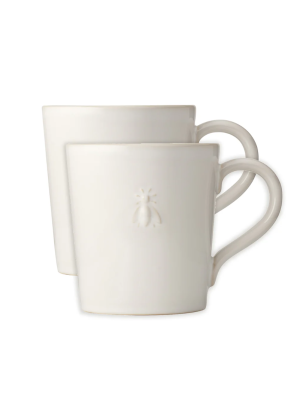 La Rochere French Bee Mug 2 Pack ECRU 520 ml 11 cm ceramic