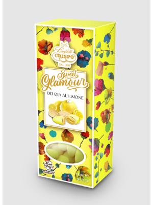 Crispo Sweet Glamour Lemon flavor Almonds 150g Yellow box