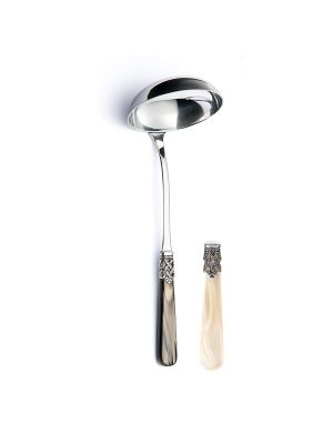 EME ITALY GINEVRA Soup Ladle XL Ivory Pearl