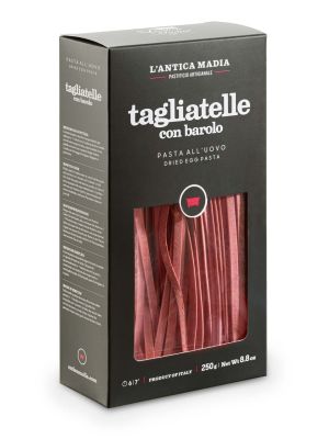 Pasta Antica Madia Barolo Wine Tagliatele egg pasta box 250g