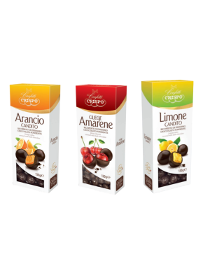 Crispo Choc Candied Fruits 130 g ASSORTED Display