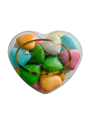 Sugared Heart Shape Choc Colour Mix 100 g ITALY 26 pcs
