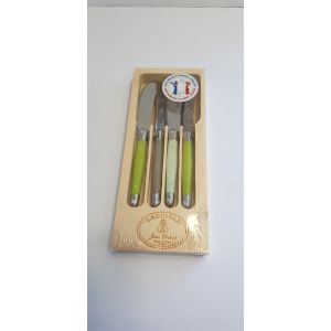 Laguiole 4 Pce Mini-Spreaders ROBINSON MIX Green Opn Box