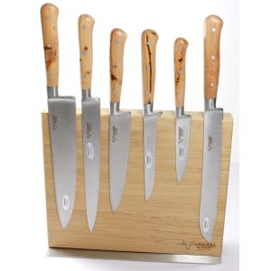 LaguioleAUBRAC 6Pce Kitchen Knife Set Juniper Block Oak