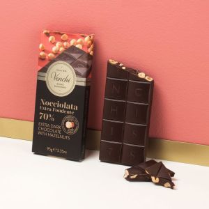 Venchi Bar Hazelnut 70% Dark Choc 95 g Whole PGI