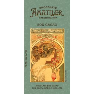 Amatller Choc Bar Dark 50% Cocoa 70 g