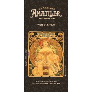 Amatller Choc Bar Dark 70% Cocoa 70 g