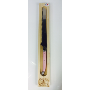 Laguiole Bread Knife Pink PASTEL Open Box