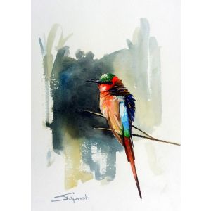 Card CARMINE BEE EATER  A6 SkillyArt