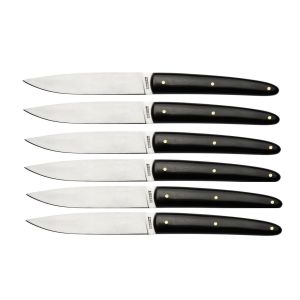 Comas UTSET 6 STEAK KNIVES  DARK Granadilla WOOD Gift Box
