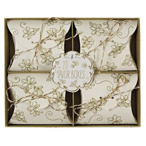 MM ELEGANT GOLD FLORAL FAVOR BOX