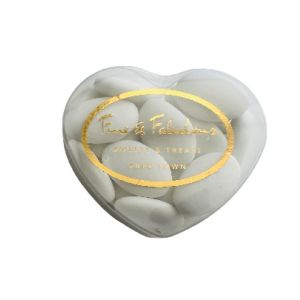 Sugared Heart Shape Choc White 100 g ITALY 26 pcs