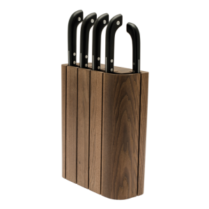 Legnoart REGATA 5pce POLO KnifeBlock DarkAsh