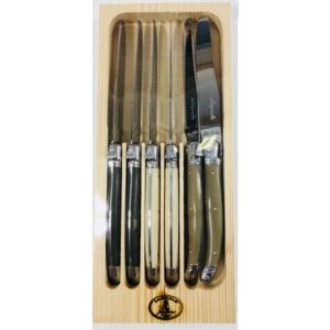 Laguiole 6 Table Knives ENGLI LINEN RNDTP 1.5