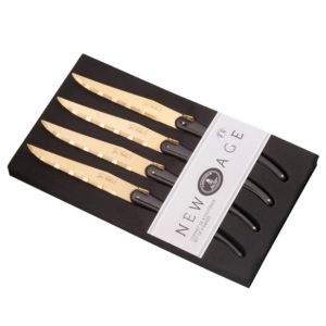 Laguiole NEWAGE Steak Knife GOLD 4Pack MQ2 PCVD