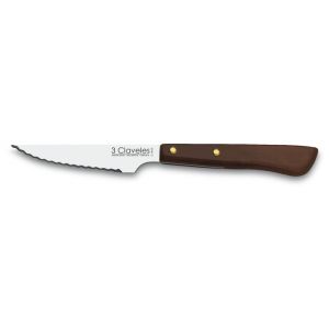 3C Spanish Steak Knife WoodBras Single 10.5cm