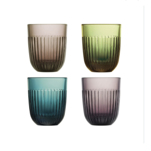 La Rochere Ouessant 4 Pack Tumbler Colour Assort 290ml 9.5cm