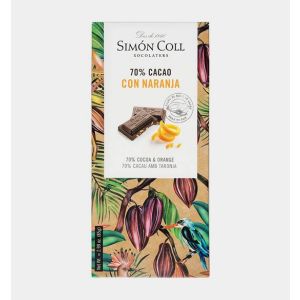 Simon Coll Choc Bar Orange 75% Dark Bar 85 g Classics