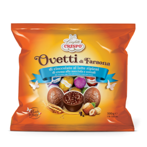 Crispo Eggs CHOC HAZEL CREAM & CEREALS 10g , 500g BIG BAG