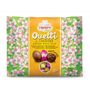 Crispo Eggs CHOC HAZEL CREAM & CEREAL 10g , 850g BULK BAG