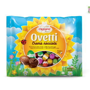 Crispo Eggs CHOC HAZEL CREAM 5g foil , 850g BULK BAG