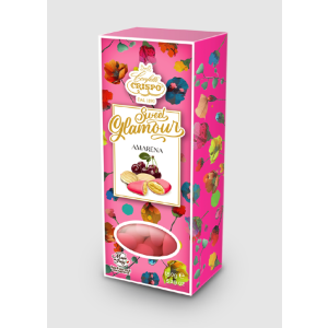 Crispo Sweet Glamour Amarena flavor Almonds 150g Fuscia box