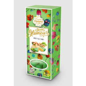 Crispo Sweet Glamour Pistachio flavor Almonds 150g Green box