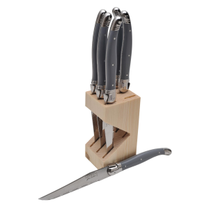 Laguiole 6 SteakKnife BLOCK TONIC COOL GREY ECO 1.2