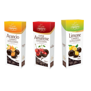 Crispo Choc Candied Fruits 130 g ASSORTED Display