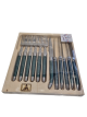 Laguiole 12 Knife and Fork Set GREEN DARK STD Dubost