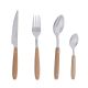 JDB 24Pce Woody Light Natural Wood Cutlery Set CardBox NEW