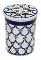 Redecker Toothbrush Ceramic Beaker DotWhite&Blue 10cmx8cm