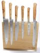 Laguiole en Aubrac 6 Piece Kitchen Knife Set Juniper With Oak Magnetic Block