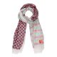 Erfurt Luxury Scarf 100% Silk and Cotton with Geometric Print 55 x 190 cm