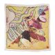 Erfurt Luxury Scarf 100% Silk with Patchwork 110 x 110 cm