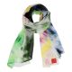 Erfurt Luxury Scarf 100% Silk with Patchwork Navy 80 x 190 cm