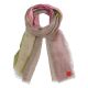 Erfurt Luxury Scarf 100% Soft Linen Color Blocking Print Camel 70 x 180 cm