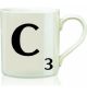 Wild & Wolf Scrabble Mug Letter C