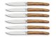 Comas UTSET 6 STEAK KNIVES REAL OLIVE WOOD Gift Box