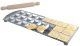 Eppic ravioli maker 24 sq. holes 47x47 alum. rolling pin box