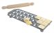 Eppic ravioli maker 24 sq. holes 32x32 alum. rolling pin box
