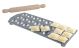 Eppic ravioli maker 24 rd. holes 40x40 alum. rolling pin box