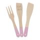 Tala Orginals FSC 3 Utensils with Coloured Ends Pink
