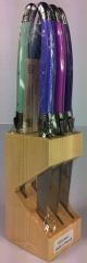 Laguiole 6 SteakKnife BLOCK PROVENCE Mix STD1.2